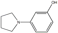 1-(3-Hydroxyphenyl)pyrrolidine 化学構造式