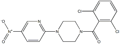 (2,6-dichlorophenyl)[4-(5-nitro-2-pyridyl)piperazino]methanone Structure