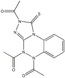 1-(2,4-diacetyl-1-thioxo-1,2,4,5-tetrahydrobenzo[e][1,2,4]triazolo[3,4-c][1,2,4]triazin-5-yl)ethan-1-one 化学構造式