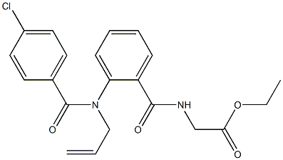 ethyl 2-({2-[allyl(4-chlorobenzoyl)amino]benzoyl}amino)acetate,,结构式