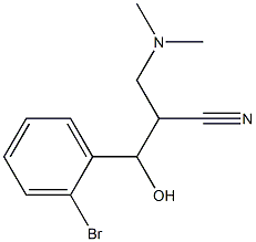 3-(2-bromophenyl)-2-[(dimethylamino)methyl]-3-hydroxypropanenitrile Struktur
