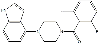 (2,6-difluorophenyl)[4-(1H-indol-4-yl)piperazino]methanone 化学構造式