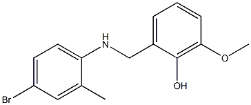 2-[(4-bromo-2-methylanilino)methyl]-6-methoxybenzenol 化学構造式