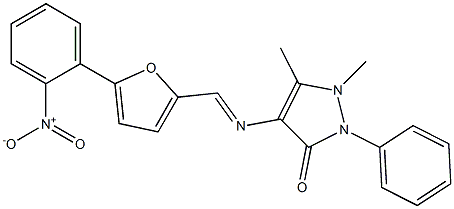 1,5-dimethyl-4-({[5-(2-nitrophenyl)-2-furyl]methylidene}amino)-2-phenyl-2,3-dihydro-1H-pyrazol-3-one|