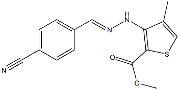 methyl 3-[2-(4-cyanobenzylidene)hydrazino]-4-methylthiophene-2-carboxylate