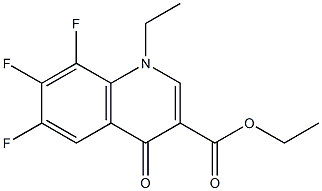 ethyl 1-ethyl-6,7,8-trifluoro-4-oxo-1,4-dihydroquinoline-3-carboxylate 结构式