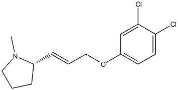 (2S)-2-[(E)-3-(3,4-dichlorophenoxy)-1-propenyl]-1-methyltetrahydro-1H-pyrrole Structure