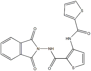 N2-(1,3-dioxo-2,3-dihydro-1H-isoindol-2-yl)-3-[(2-thienylcarbonyl)amino]thiophene-2-carboxamide 结构式