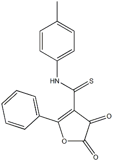 N3-(4-methylphenyl)-4,5-dioxo-2-phenyl-4,5-dihydrofuran-3-carbothioamide Structure