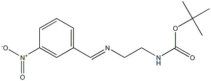 tert-butyl N-{2-[(3-nitrobenzylidene)amino]ethyl}carbamate,,结构式