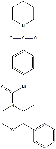 N4-[4-(piperidinosulfonyl)phenyl]-3-methyl-2-phenylmorpholine-4-carbothioamide 结构式