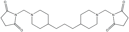 1-{[4-(3-{1-[(2,5-dioxotetrahydro-1H-pyrrol-1-yl)methyl]-4-piperidyl}propyl)piperidino]methyl}pyrrolidine-2,5-dione,,结构式