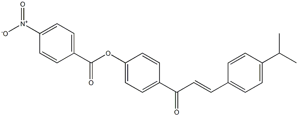 4-[(E)-3-(4-isopropylphenyl)-2-propenoyl]phenyl 4-nitrobenzenecarboxylate 结构式