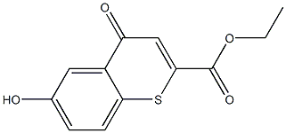 ethyl 6-hydroxy-4-oxo-4H-1-benzothiine-2-carboxylate Struktur