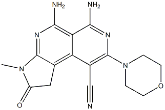 5,6-diamino-3-methyl-8-morpholin-4-yl-2-oxo-2,3-dihydro-1H-pyrrolo[2,3-c]-2,7-naphthyridine-9-carbonitrile,,结构式