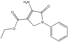 ethyl 4-amino-5-oxo-1-phenyl-2,5-dihydro-1H-pyrrole-3-carboxylate Struktur