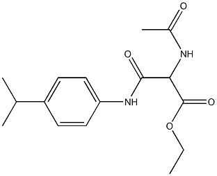 ethyl 2-(acetylamino)-3-(4-isopropylanilino)-3-oxopropanoate Struktur