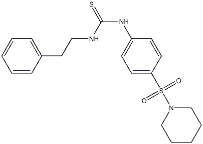 N-phenethyl-N'-[4-(piperidinosulfonyl)phenyl]thiourea Structure