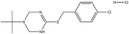 3-(tert-butyl)-6-[(4-chlorobenzyl)thio]-1,2,3,4-tetrahydro-1,3,5-triazine hydrochloride Structure