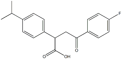 4-(4-fluorophenyl)-2-(4-isopropylphenyl)-4-oxobutanoic acid Structure