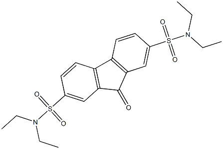 N2,N2,N7,N7-tetraethyl-9-oxo-9H-fluorene-2,7-disulfonamide Struktur