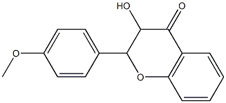 3-hydroxy-2-(4-methoxyphenyl)chroman-4-one 化学構造式