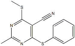 2-methyl-4-(methylthio)-6-(phenylthio)pyrimidine-5-carbonitrile 结构式