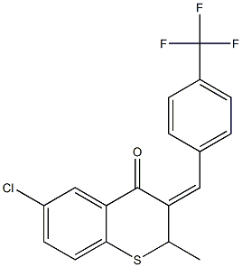 6-chloro-2-methyl-3-[4-(trifluoromethyl)benzylidene]-3,4-dihydro-2H-1-benzothiin-4-one