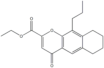 ethyl 4-oxo-10-propyl-6,7,8,9-tetrahydro-4H-benzo[g]chromene-2-carboxylate 结构式