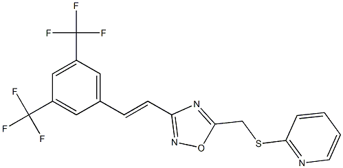 3-[3,5-di(trifluoromethyl)styryl]-5-[(2-pyridylthio)methyl]-1,2,4-oxadiazole