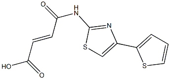 4-oxo-4-{[4-(2-thienyl)-1,3-thiazol-2-yl]amino}but-2-enoic acid Struktur
