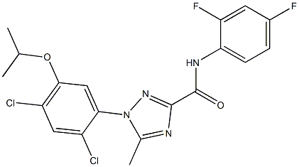 1-(2,4-dichloro-5-isopropoxyphenyl)-N-(2,4-difluorophenyl)-5-methyl-1H-1,2,4-triazole-3-carboxamide Structure