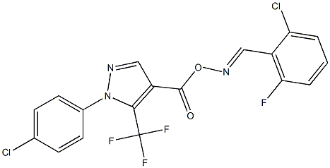 4-[({[(2-chloro-6-fluorophenyl)methylene]amino}oxy)carbonyl]-1-(4-chlorophenyl)-5-(trifluoromethyl)-1H-pyrazole 化学構造式