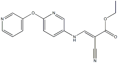 ethyl 2-cyano-3-{[6-(3-pyridyloxy)-3-pyridyl]amino}acrylate Structure