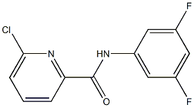 6-chloro-N-(3,5-difluorophenyl)-2-pyridinecarboxamide 结构式
