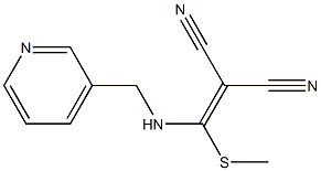 2-{(methylsulfanyl)[(3-pyridinylmethyl)amino]methylene}malononitrile 化学構造式