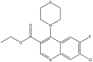 ethyl 7-chloro-6-fluoro-4-morpholinoquinoline-3-carboxylate Struktur