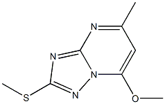 7-methoxy-5-methyl-2-(methylthio)[1,2,4]triazolo[1,5-a]pyrimidine 结构式