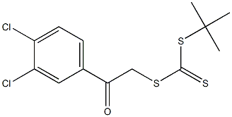 tert-butyl {[2-(3,4-dichlorophenyl)-2-oxoethyl]thio}methanedithioate,,结构式