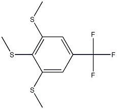 1,2,3-tri(methylthio)-5-(trifluoromethyl)benzene Struktur