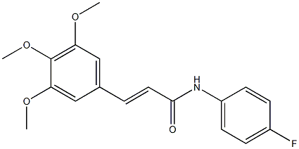 N1-(4-fluorophenyl)-3-(3,4,5-trimethoxyphenyl)acrylamide Struktur