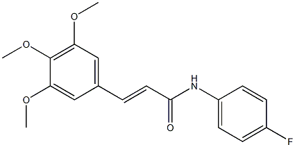 N1-(4-fluorophenyl)-3-(3,4,5-trimethoxyphenyl)acrylamide Structure