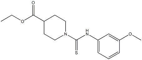 ethyl 1-[(3-methoxyanilino)carbothioyl]piperidine-4-carboxylate Structure