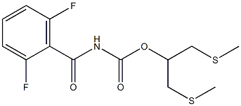 2-(methylthio)-1-[(methylthio)methyl]ethyl N-(2,6-difluorobenzoyl)carbamate Structure