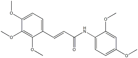 (E)-N-(2,4-dimethoxyphenyl)-3-(2,3,4-trimethoxyphenyl)-2-propenamide,,结构式