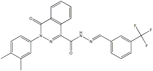 3-(3,4-dimethylphenyl)-4-oxo-N'-{(E)-[3-(trifluoromethyl)phenyl]methylidene}-3,4-dihydro-1-phthalazinecarbohydrazide