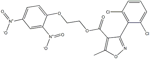 2-(2,4-dinitrophenoxy)ethyl 3-(2,6-dichlorophenyl)-5-methylisoxazole-4-carboxylate|