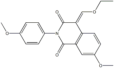 4-(ethoxymethylidene)-7-methoxy-2-(4-methoxyphenyl)-1,2,3,4-tetrahydroisoquinoline-1,3-dione Structure