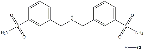 3-({[3-(aminosulfonyl)benzyl]amino}methyl)benzenesulfonamide hydrochloride Structure