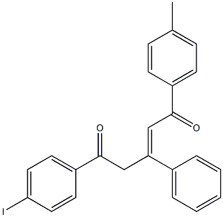 5-(4-iodophenyl)-1-(4-methylphenyl)-3-phenylpent-2-ene-1,5-dione 结构式